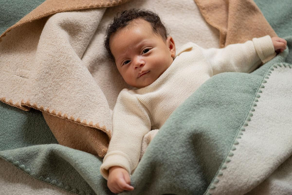 bio Wolldecke - Babydecke aus Merinowolle